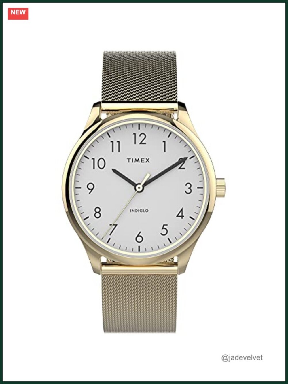 Easy Reader Gold Tone Mesh Bracelet 32mm Watch with Indiglo Light